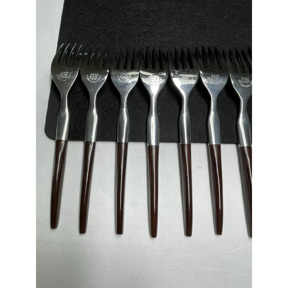 Vintage 1960s EKCO Eterna La Joya Set 12 Forks Silverware Flatware Made in Japan